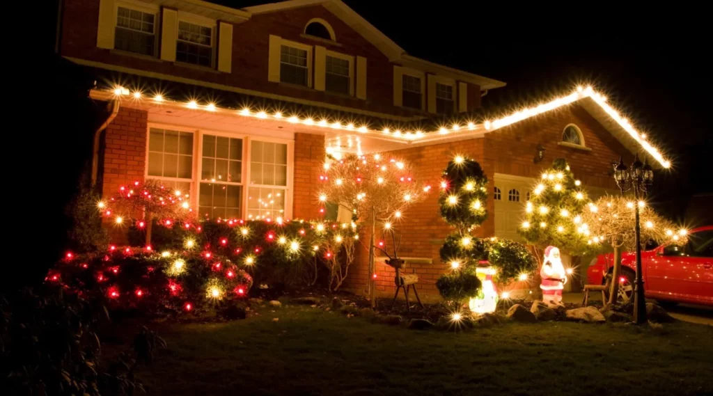 Christmas Lights on Houses 