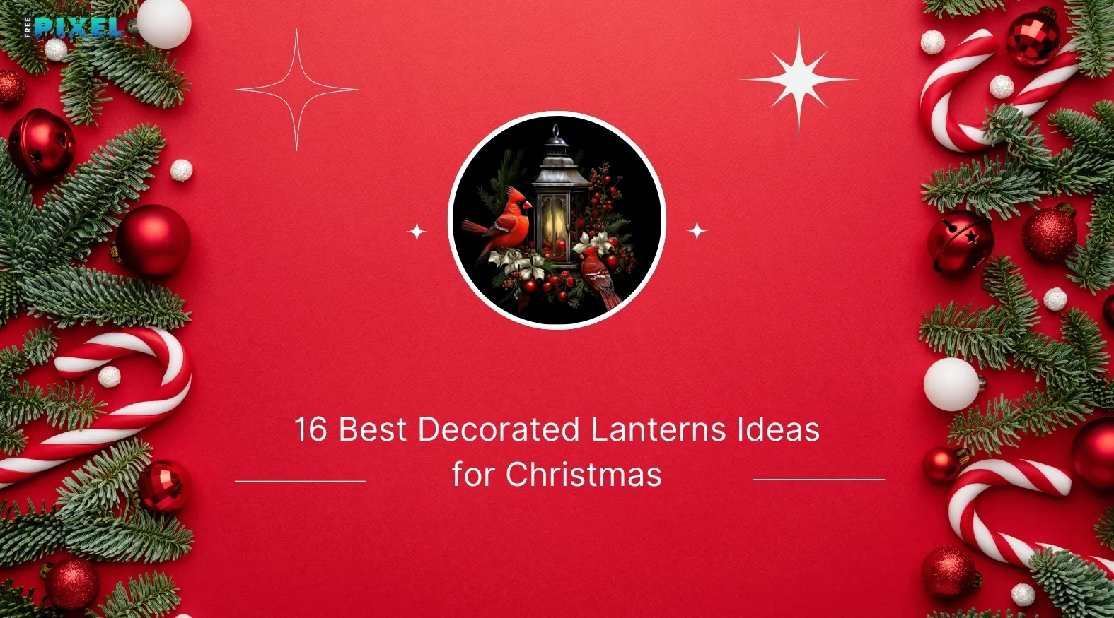christmas decorated lanterns