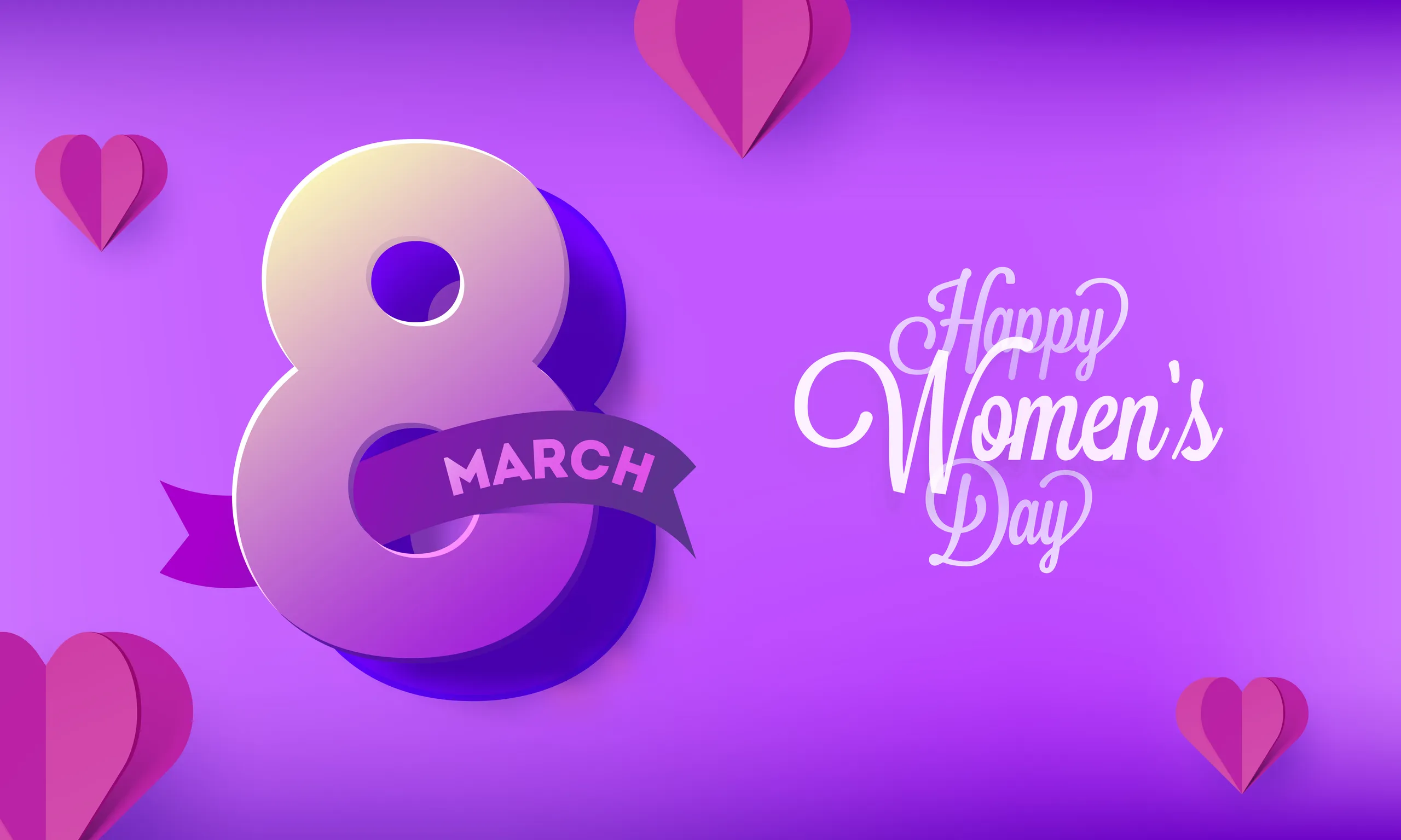 8 March Happy Women's Day Freepik Style Image